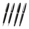 Office good writing promotion black metal roller ball pen custom logo